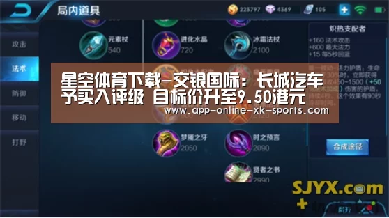 星空体育下载-交银国际:长城汽车予买入评级 目标价升至9.50港元(图2) 星空体育下载